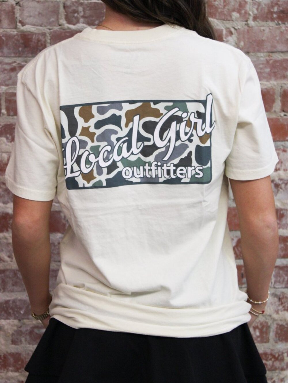 Local Girl LCF Ivory Bluff Plate Short Sleeve Tee